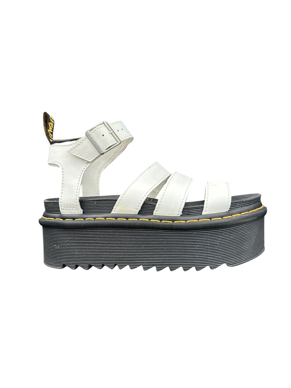Dr Martins Air Ware Blaine Quad white platform sandals size 7